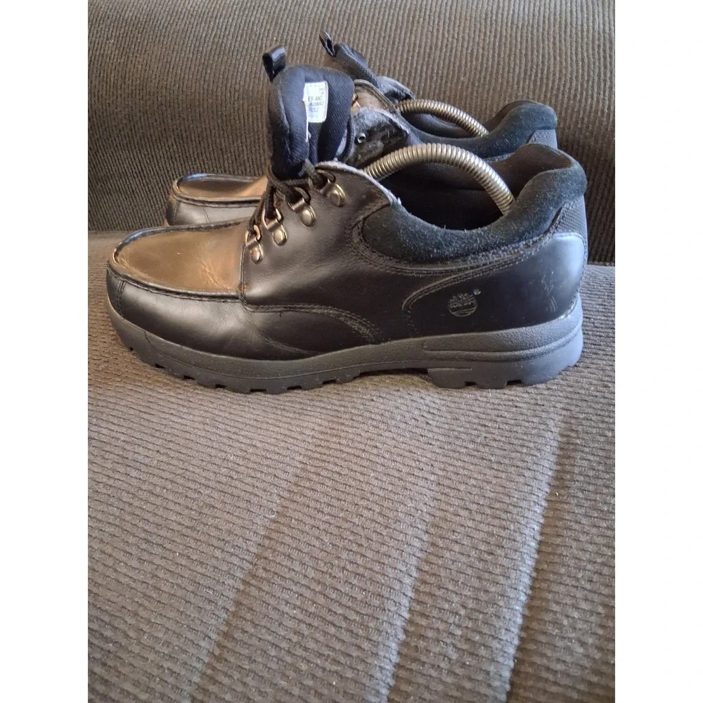 Timberland Black Leather Laceup Hiking Casual Shoe Mens 11.5M‎